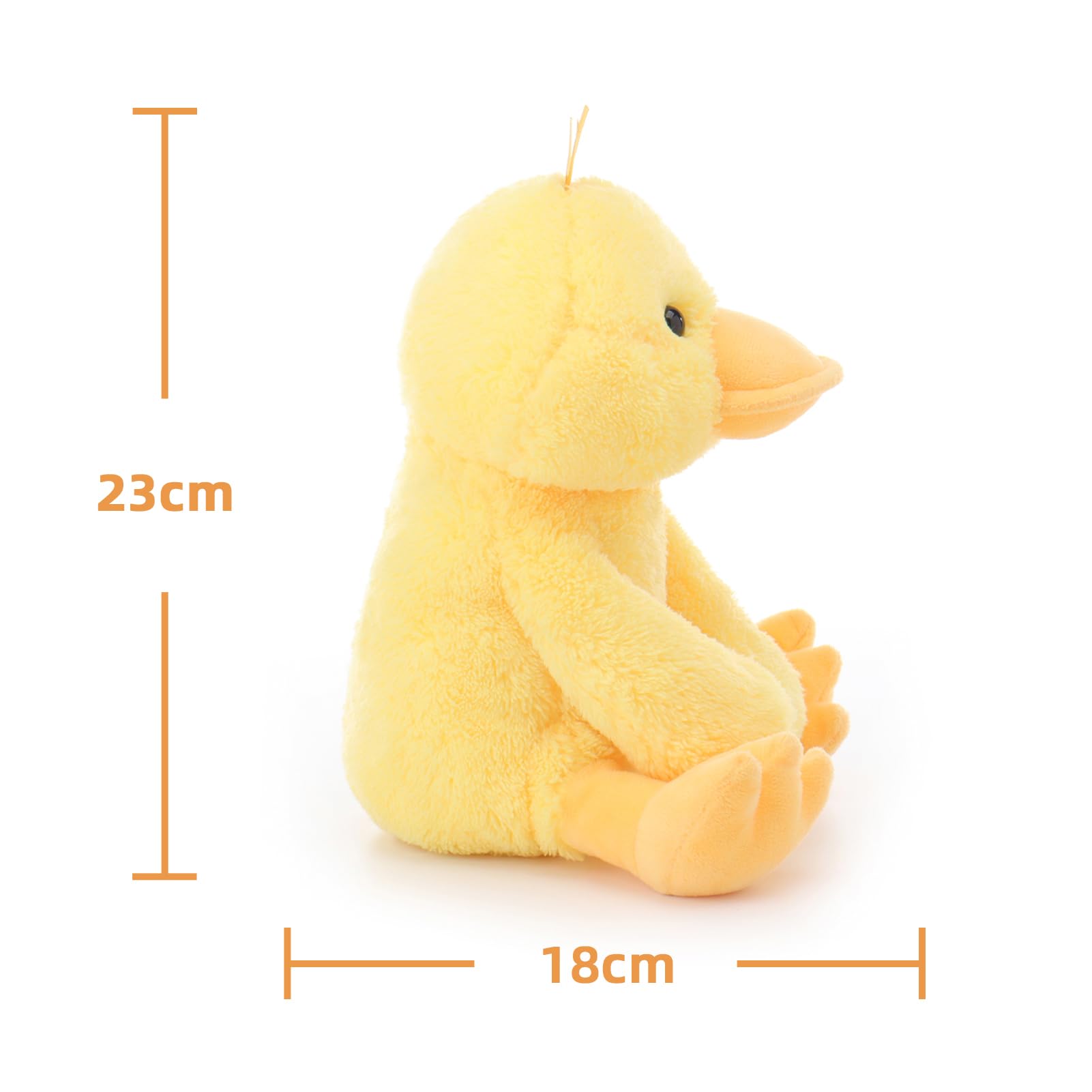 Apricot Lamb – Kuscheltier Samt Ente 23 cm – Plüsch Spielzeug Plüschtier für Kinder und Baby – Flauschiger Stofftier zum Spielen, Geschenk & Kuscheln – Gemütliches Schmusetier – Ente