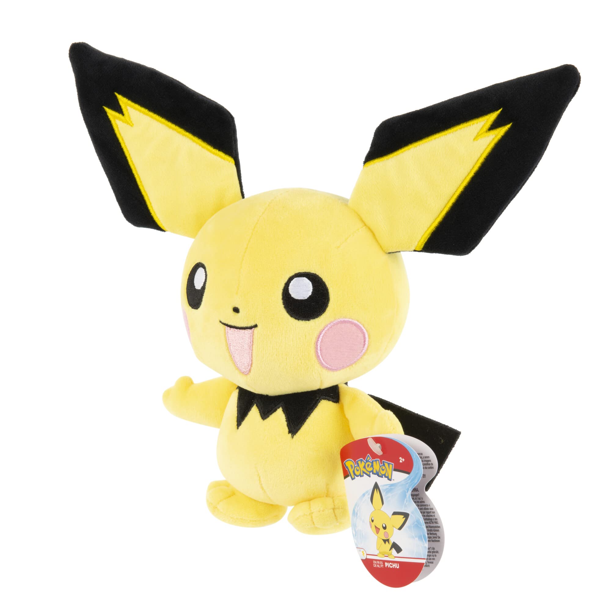 Pokémon PKW0553-20cm Plüsch - Pichu, offizielles Plüsch