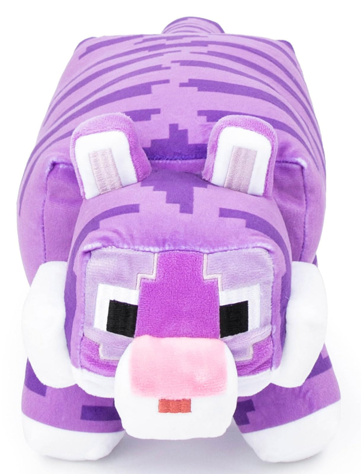 Jay Franco Minecraft Purple Tiger Plüschkissen 53 cm – Weiches Kuscheltier Tigerin Violett