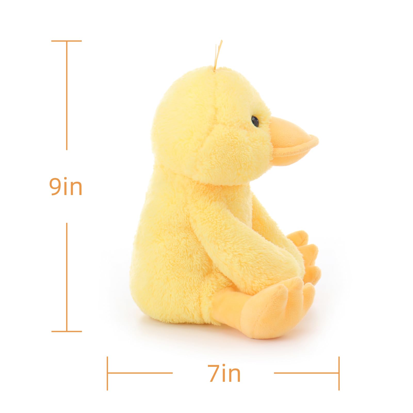 Apricot Lamb – Kuscheltier Samt Ente 23 cm – Plüsch Spielzeug Plüschtier für Kinder und Baby – Flauschiger Stofftier zum Spielen, Geschenk & Kuscheln – Gemütliches Schmusetier – Ente