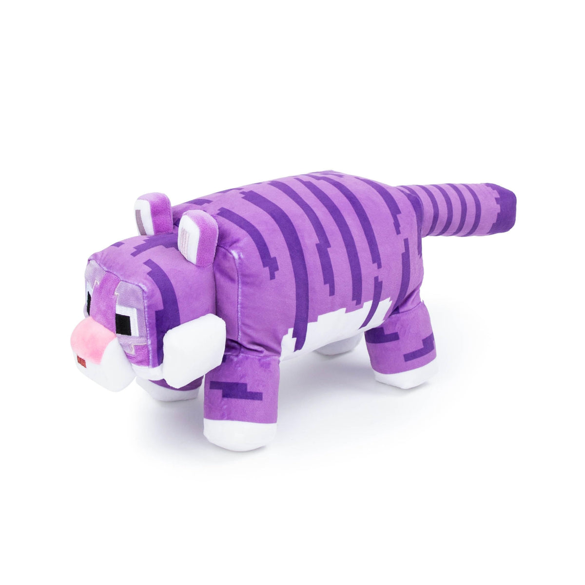 Jay Franco Minecraft Purple Tiger Plüschkissen 53 cm – Weiches Kuscheltier Tigerin Violett